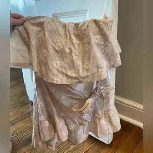 Strapless mini dress